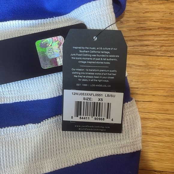 Junkfood Blue Giants NFL Hoodie Size XS - Picture 3 of 6